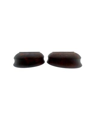 Set Of 2 Handcrafted Wooden Bowls Decorative & Functional 6" Diameter